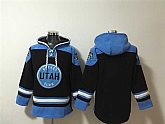 Men's Utah Hockey Club Blank Black Blue Ageless Must-Have Lace-Up Pullover Hoodie,baseball caps,new era cap wholesale,wholesale hats